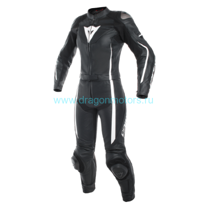 Комбинезон кожаный DAINESE ASSEN 2 PCS LADY - BLACK/BLACK/WHITE