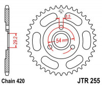 JT звезда задняя JTR255.35