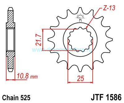 JT звезда передняя JTF1586.16