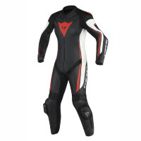 Комбинезон кожаный DAINESE ASSEN 1 PC PERF. LADY - BLACK/WHITE/RED-FLUO