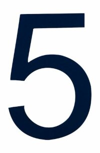 Знак номера 5, синий