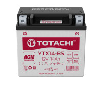 АКБ TOTACHI MOTO YTX14-BS 14 ач R AGM, BMCBTX14BSU, CT 1212, CT 1214, EPS 1214, VMYTX14-BS