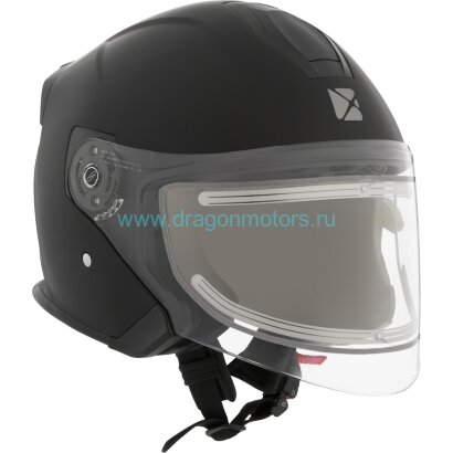 Шлем открытый CKX Razor Black с электрическим визором