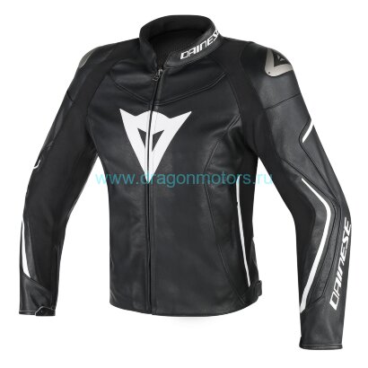 Куртка кожаная DAINESE ASSEN LADY - BLACK/BLACK/WHITE