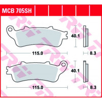 Колодки тормозные (серия Sinter Street SH) MCB705SH