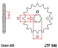 JT звезда передняя JTF546.14
