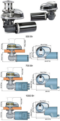 Якорная лебедка «Prince DP2», 1000 Вт, 24 В, с барабаном, цепь 8 мм (10252541)