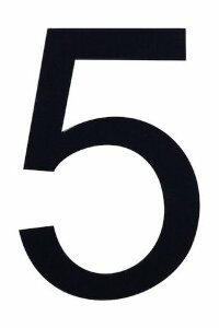 Знак номера 5, черный
