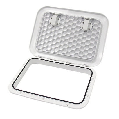 Крышка рундука SEAFLO 315x440 мм с замком, белый пластик