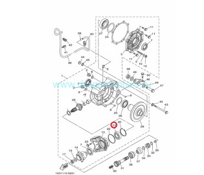 Подшипник заднего редуктора Yamaha Viking 1XD-E142A-00-00 / 93306-30574-00