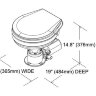 Унитаз с электрической помпой 12V (15495A12 (1543012))