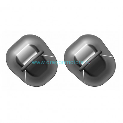 Комплект рымов буксировочных, Boat-plastic, полиамид, ПВХ, кольцо 45 мм, черный (2шт)