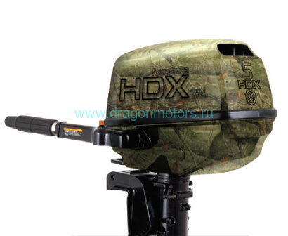 Лодочный мотор 4-х тактный HDX F 5 BMS, камуфляж - тростник