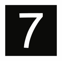 Знак номера 7, белый