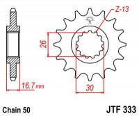 JT звезда передняя JTF333.15