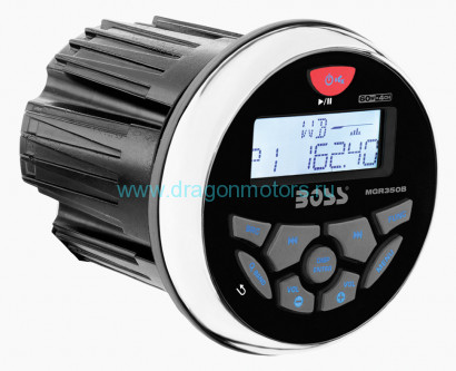 ВЛАГОЗАЩИЩЕННОЕ ГОЛОВНОЕ УСТРОЙСТВО BOSS AUDIO MARINE MGR350B ДЛЯ МОТОЦИКЛА, КВАДРОЦИКЛА, ВОДНОГО ТРАНСПОРТА