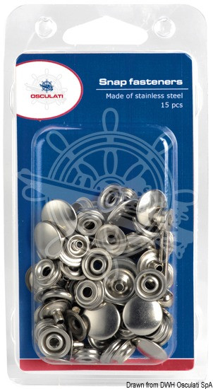 Комплект кнопок для тента Osculati: А, В, С (15 шт.) с инструментом