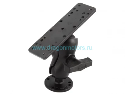 RAM-111U-B крепление  RAM, круглая площадка, муфта 90 мм, прямоуг, площадка, шары 38 мм (1,5)