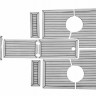 Комплект палубного покрытия Marine Rocket для Феникс 510BR, тик серый, черная полоса, с обкладкой