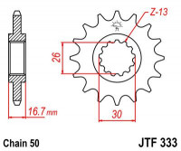 JT звезда передняя JTF333.16