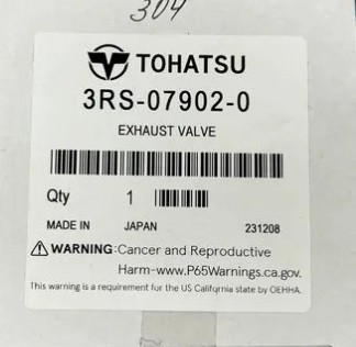 Клапан выпускной Tohatsu MFS9.9/15/20 / INTAKE VALVE 8M0134435