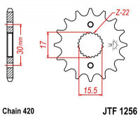 JT звезда передняя JTF1256.14