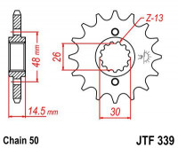JT звезда передняя JTF339.15
