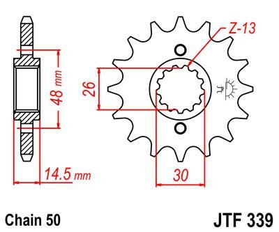 JT звезда передняя JTF339.15